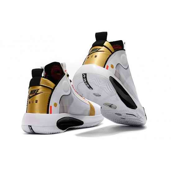 Air Jordan XXXIV Men Basketball Sneakers White Gold-2